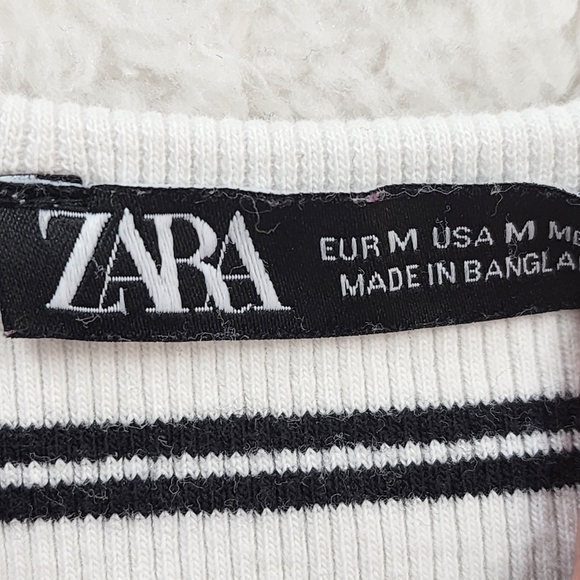 Zara Women's Ribbed Striped Bodysuit - M - Picture 4 of 6